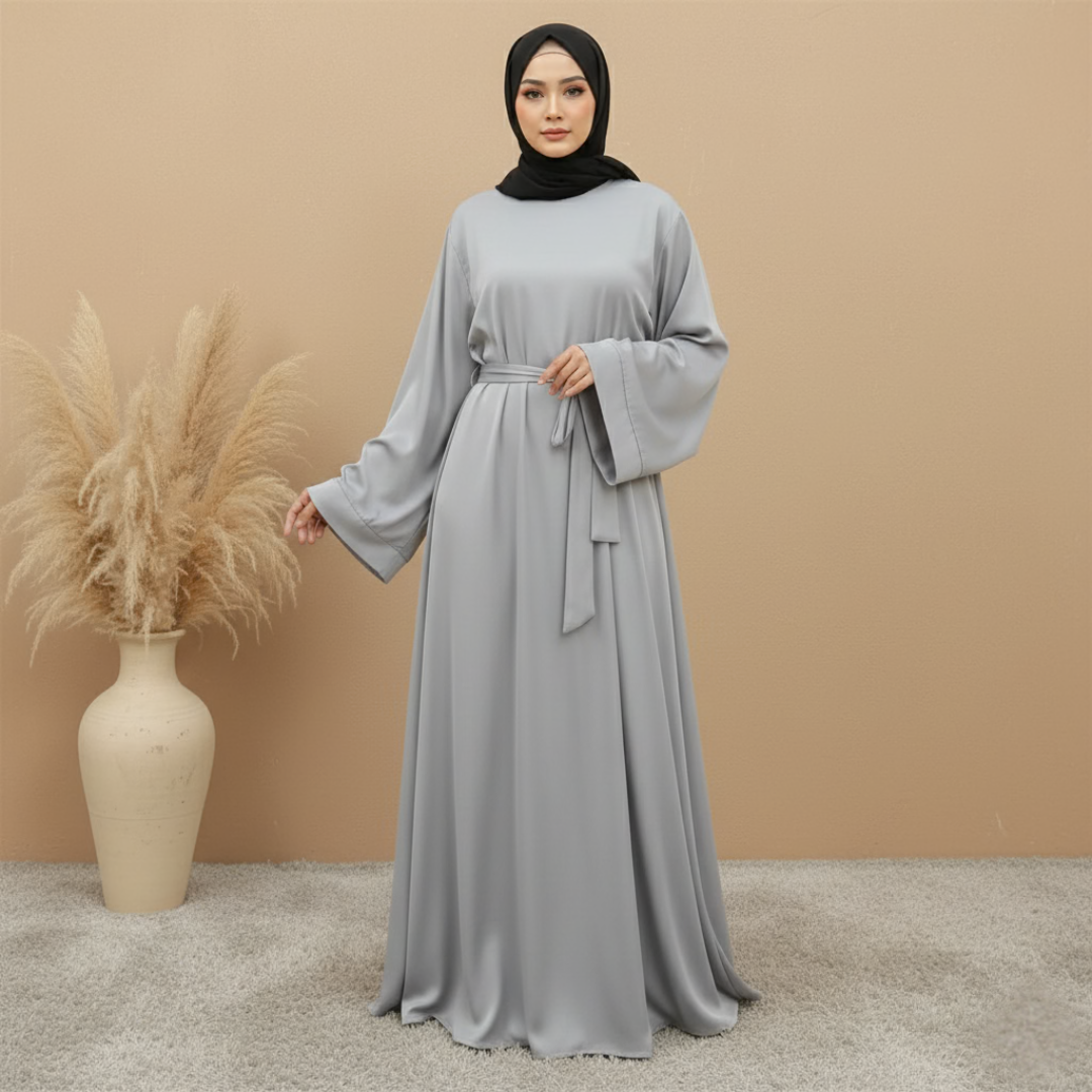Elegant Islamic Abaya Maxi Dress for Women