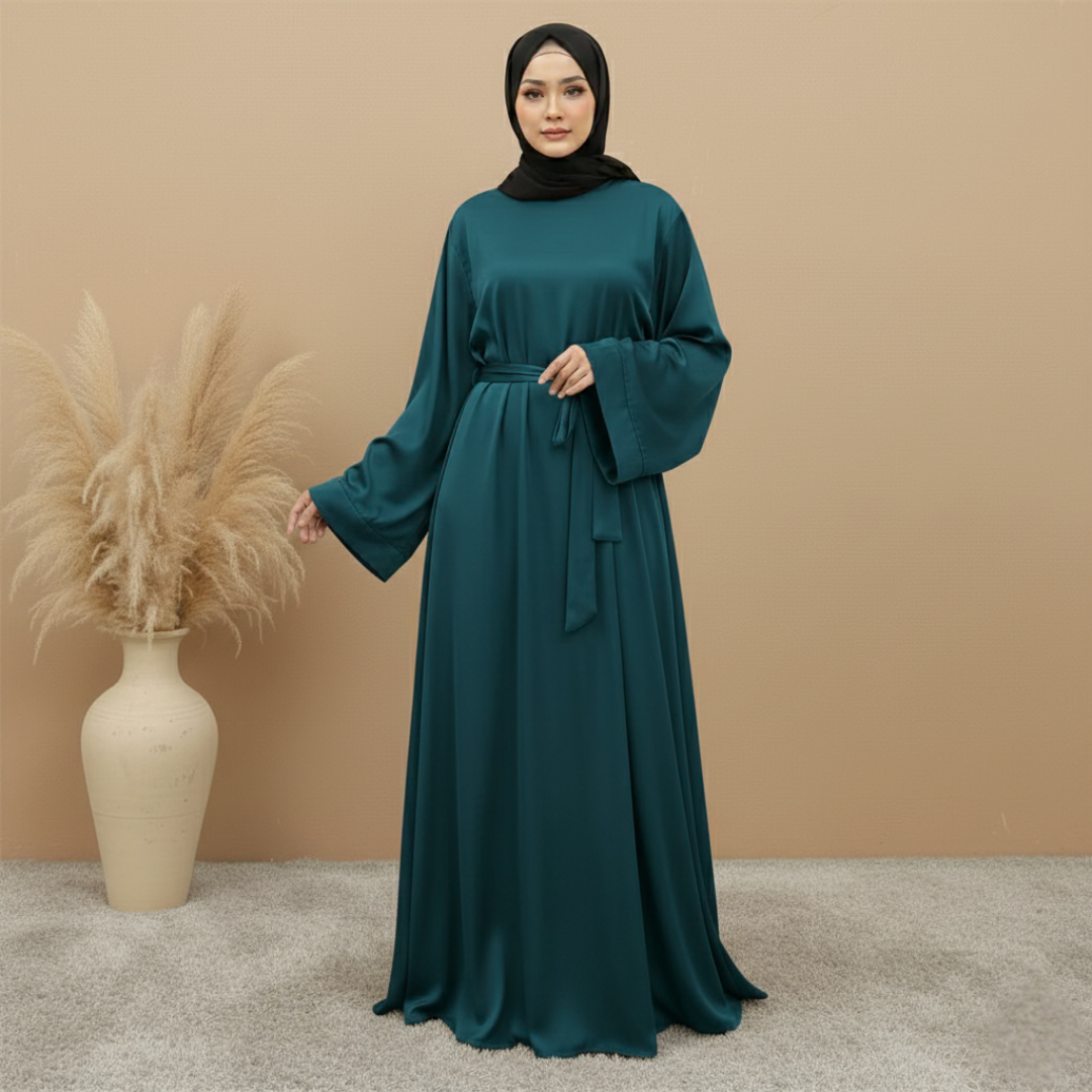 Elegant Islamic Abaya Maxi Dress for Women