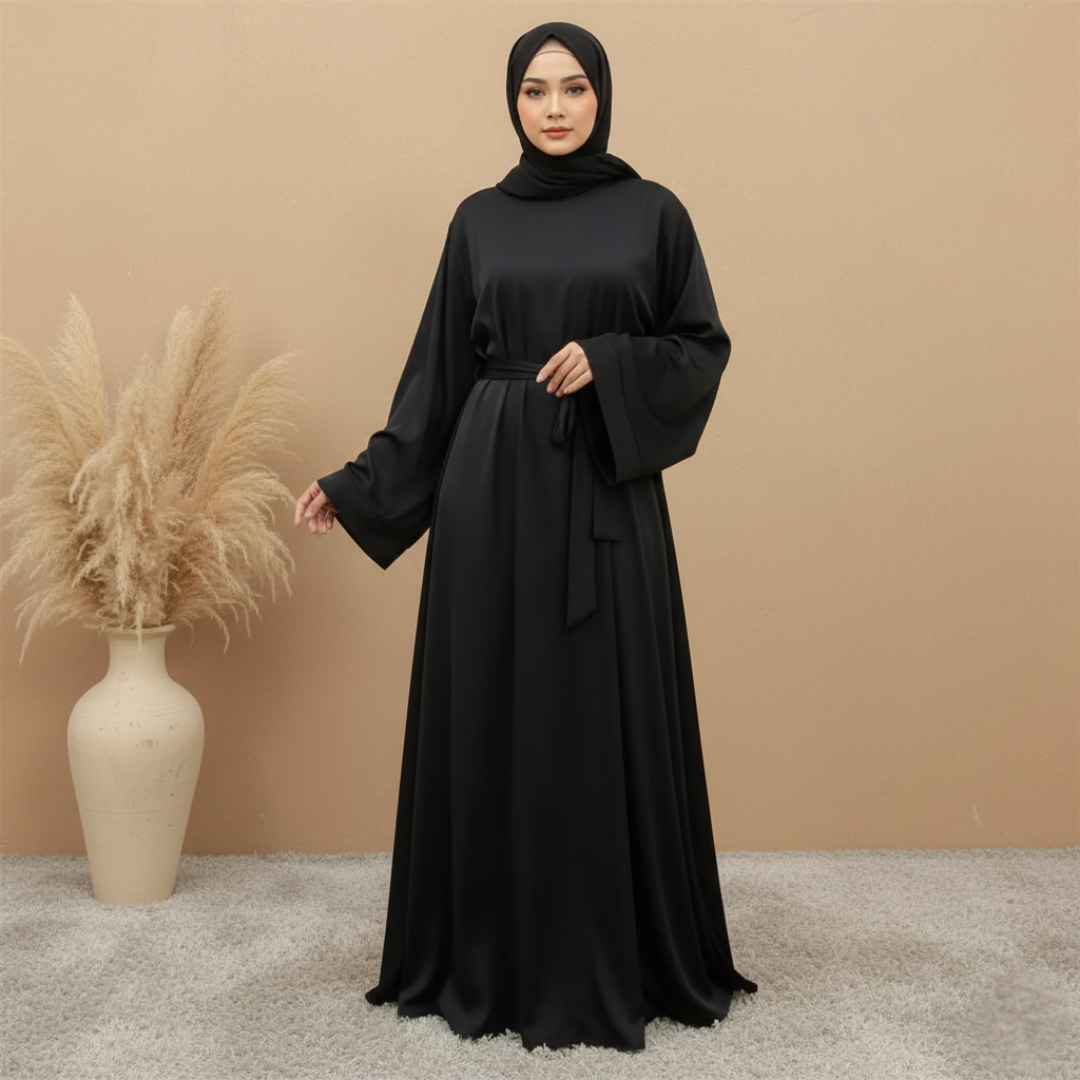 Elegant Islamic Abaya Maxi Dress for Women