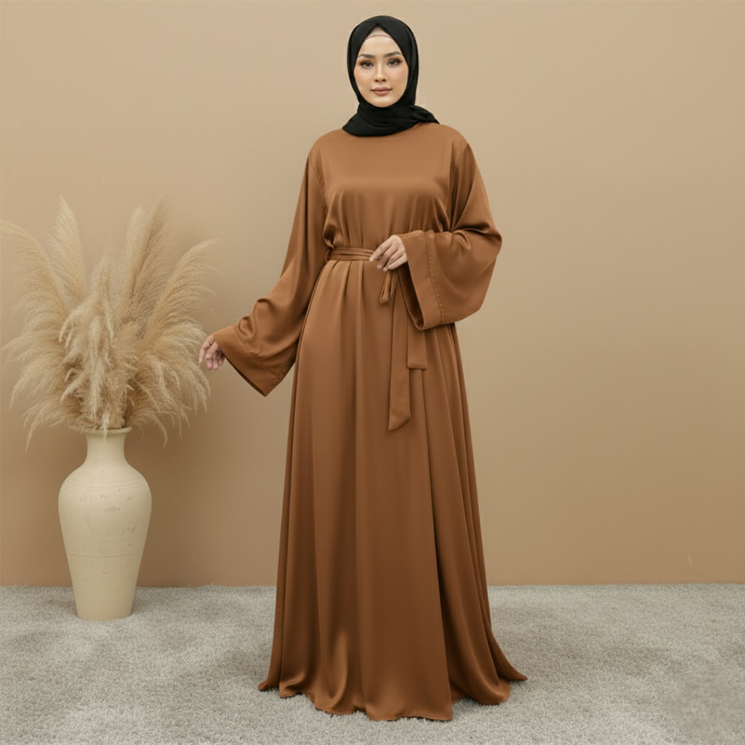 Elegant Islamic Abaya Maxi Dress for Women