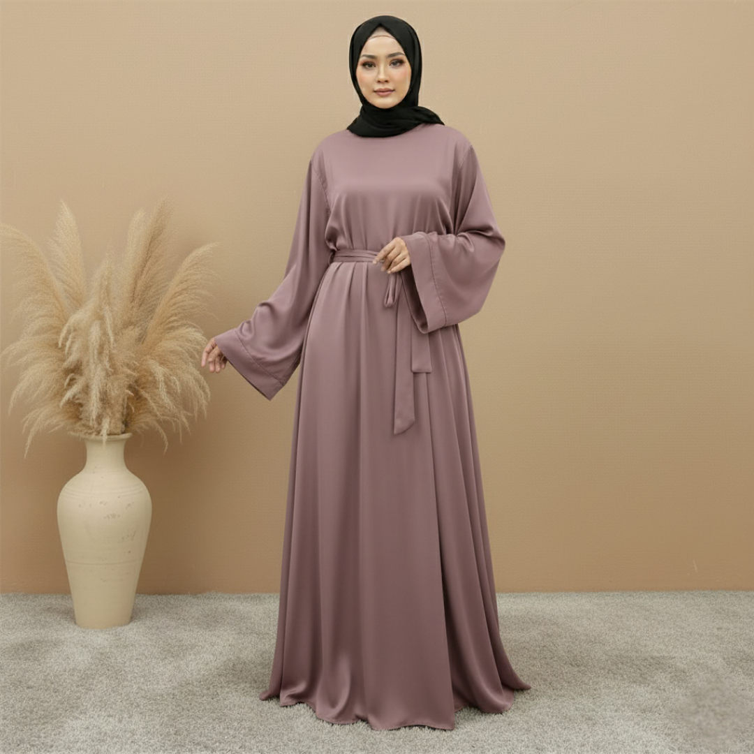 Elegant Islamic Abaya Maxi Dress for Women