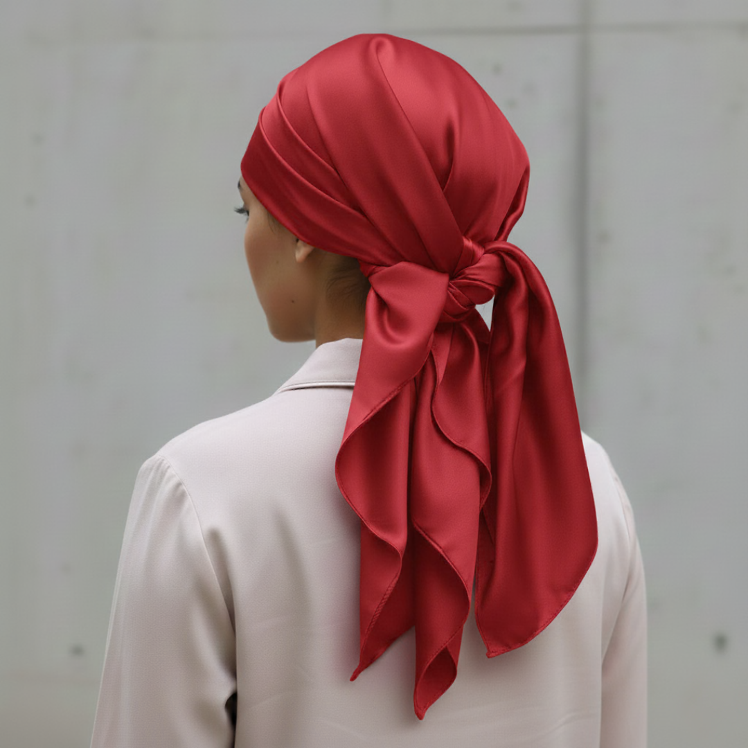 Luxury Satin Square Hijab Headscarf for Women
