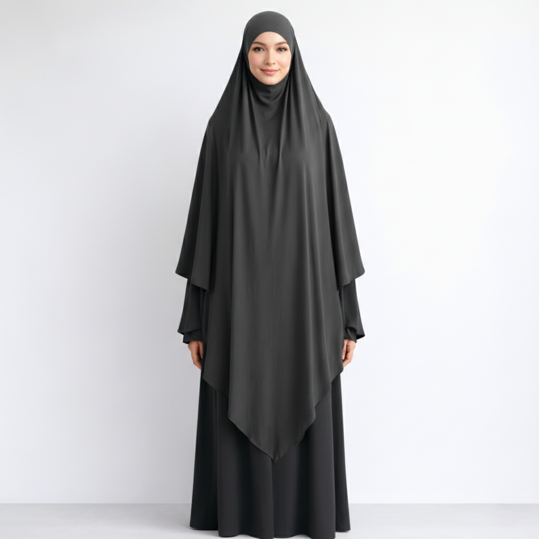 Premium Cotton Jersey Khimar Prayer Hijab