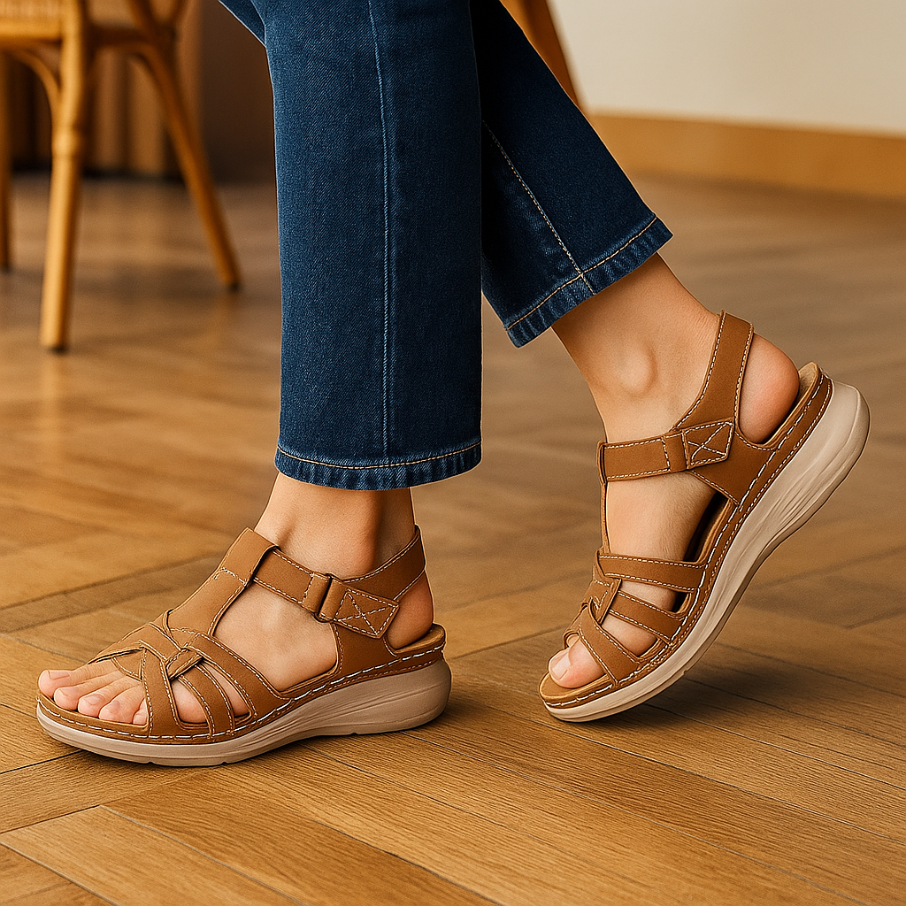 Ursula - Women's Orthopedic Leather Sandals - Arch Support