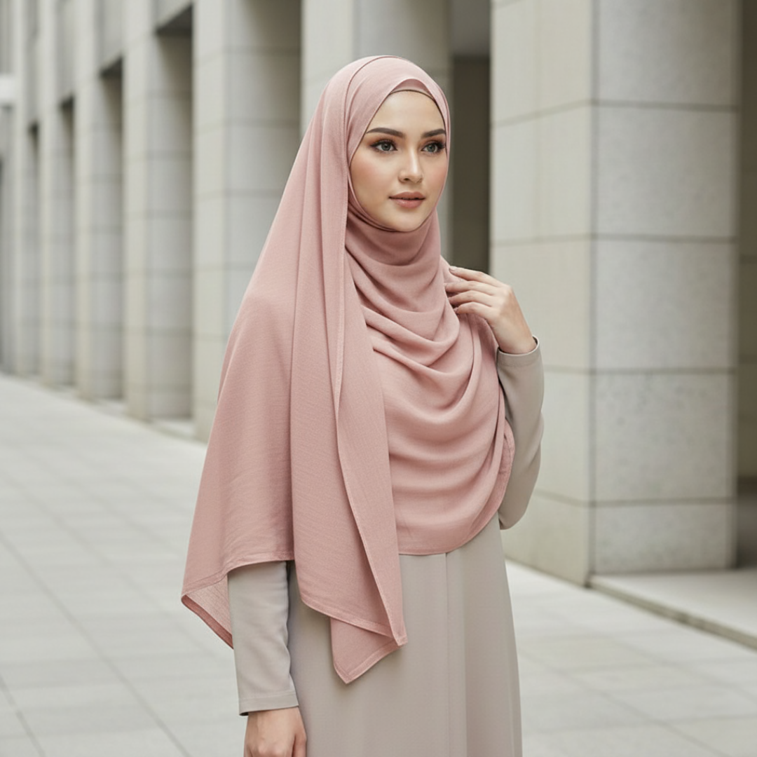 Muslim Modal Rayon Cotton Hijab Large Plain