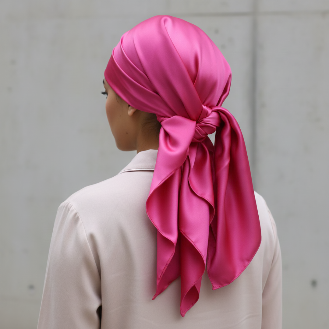 Luxury Satin Square Hijab Headscarf for Women