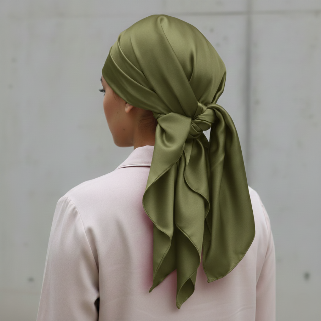 Luxury Satin Square Hijab Headscarf for Women