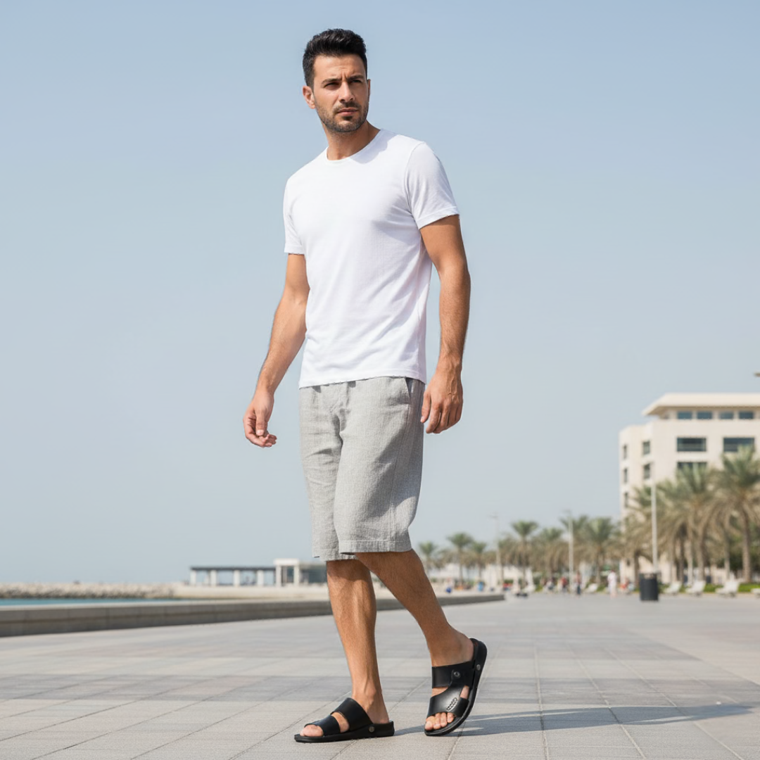 Christo - Summer Slip-On Sandals - Faux Leather