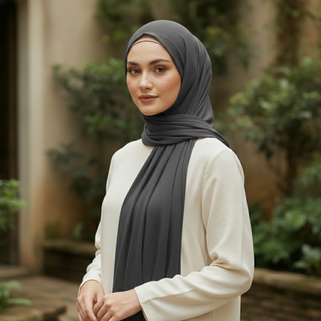 Modal Cotton Jersey Hijab Scarf Long Plain