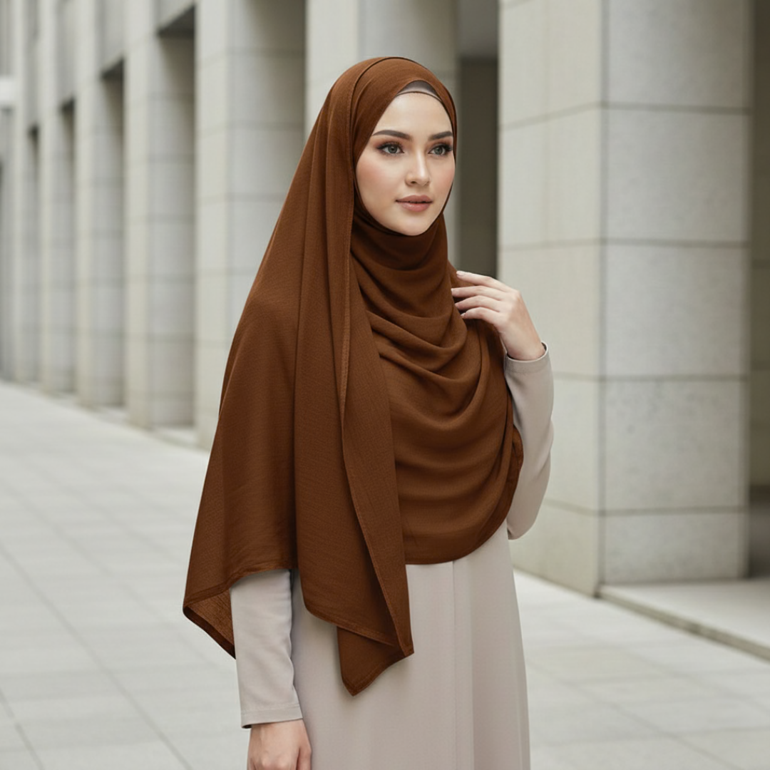 Muslim Modal Rayon Cotton Hijab Large Plain