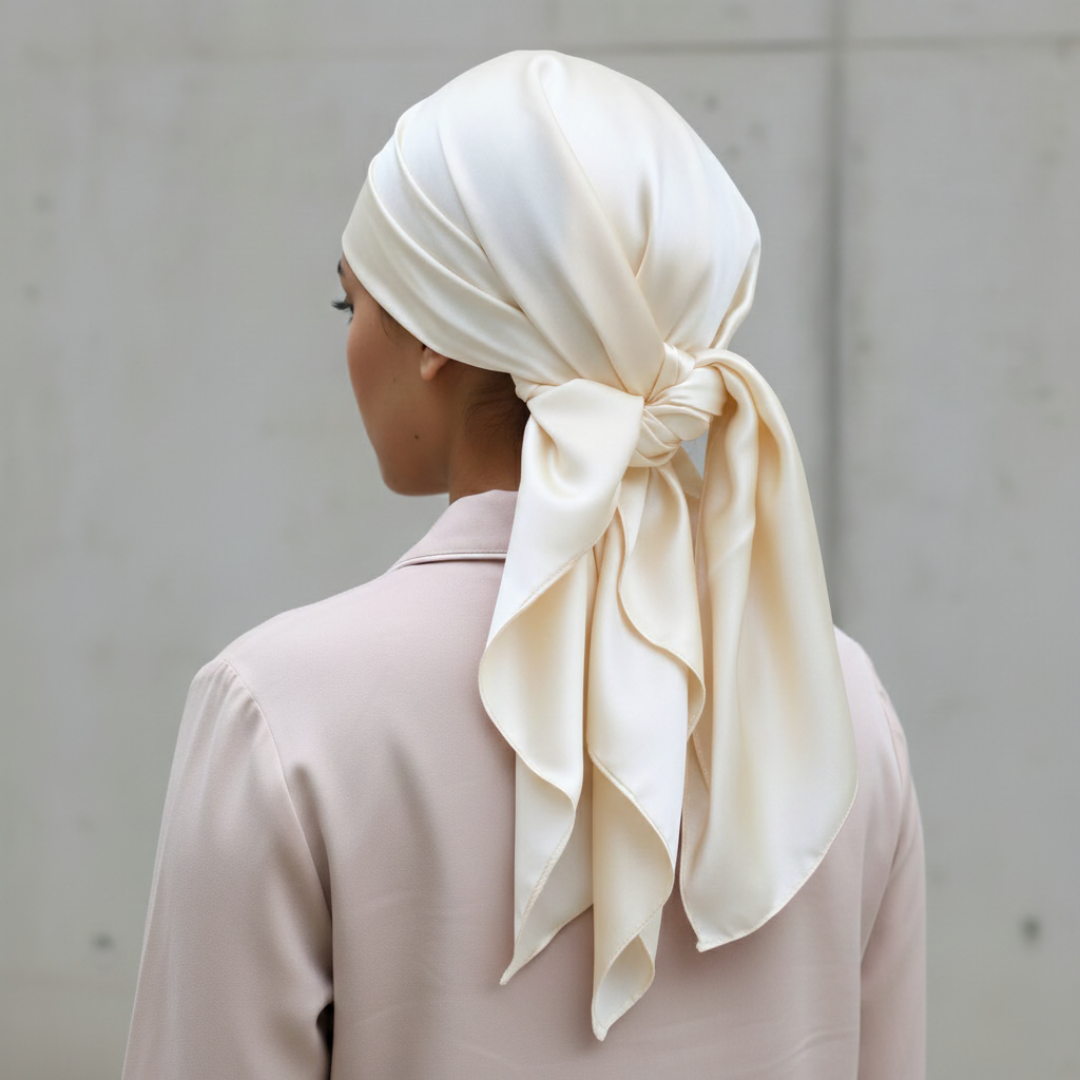 Luxury Satin Square Hijab Headscarf for Women