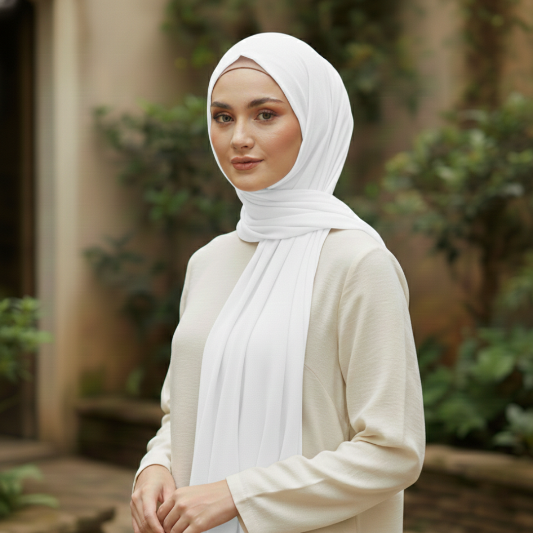 Modal Cotton Jersey Hijab Scarf Long Plain