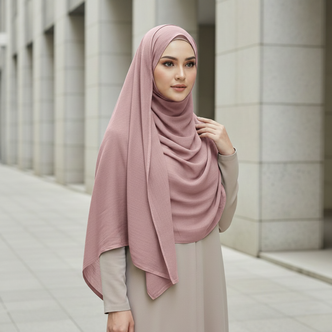 Muslim Modal Rayon Cotton Hijab Large Plain