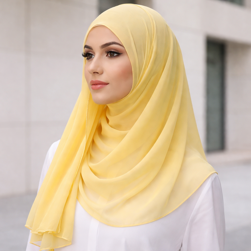 Premium Long Chiffon Hijab for Women – Soft Modest Scarf
