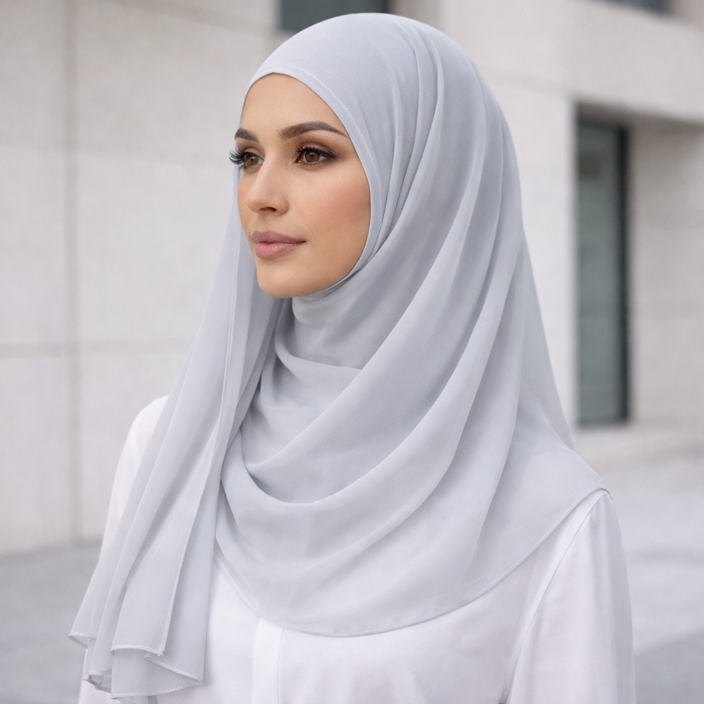 Premium Long Chiffon Hijab for Women – Soft Modest Scarf