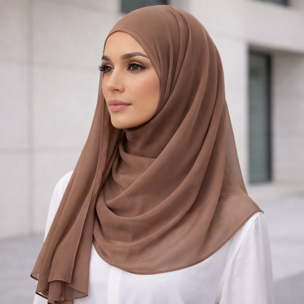 Premium Long Chiffon Hijab for Women – Soft Modest Scarf