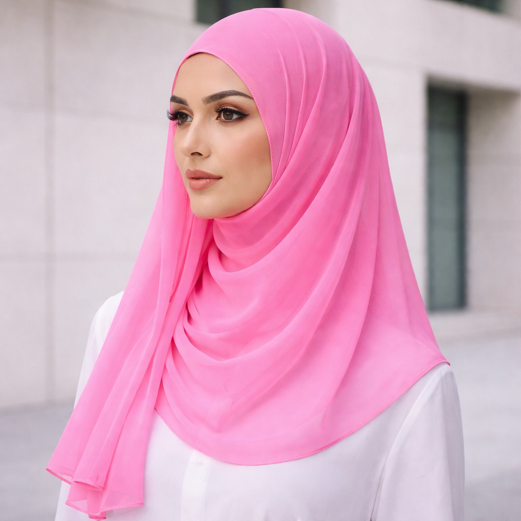Premium Long Chiffon Hijab for Women – Soft Modest Scarf