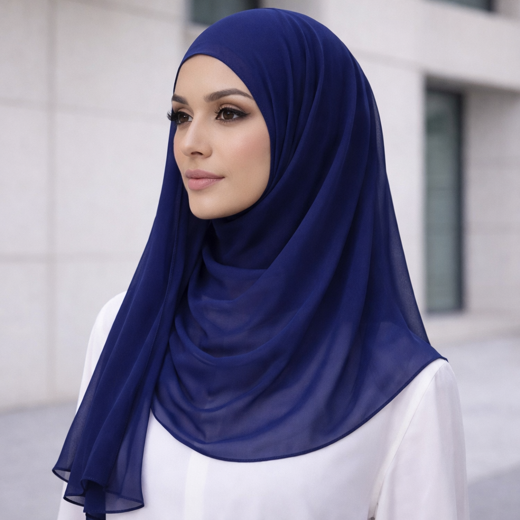 Premium Long Chiffon Hijab for Women – Soft Modest Scarf