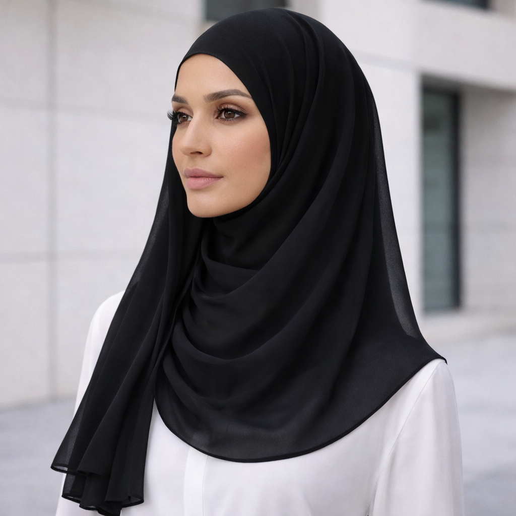 Premium Long Chiffon Hijab for Women – Soft Modest Scarf