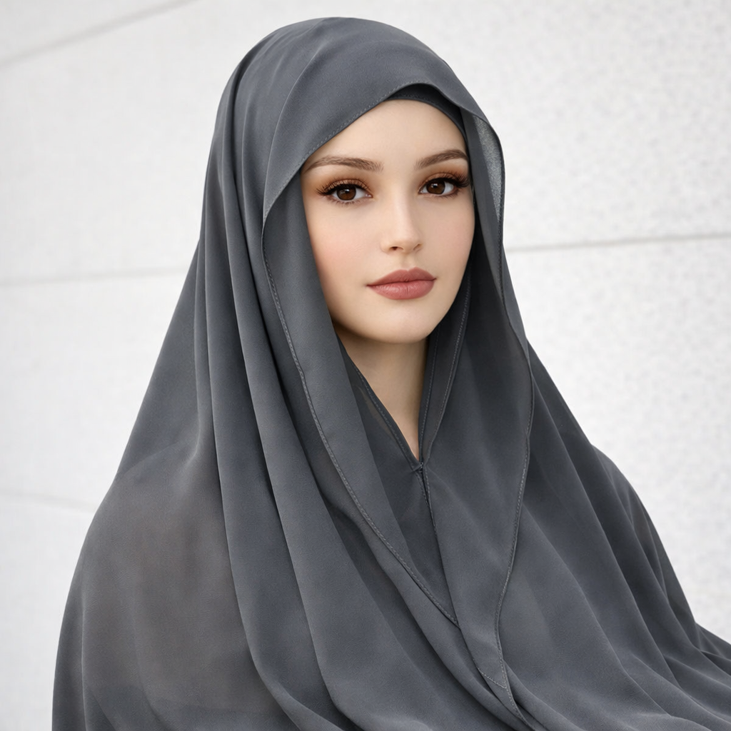 Premium Chiffon Hijab with Magnetic Undercap