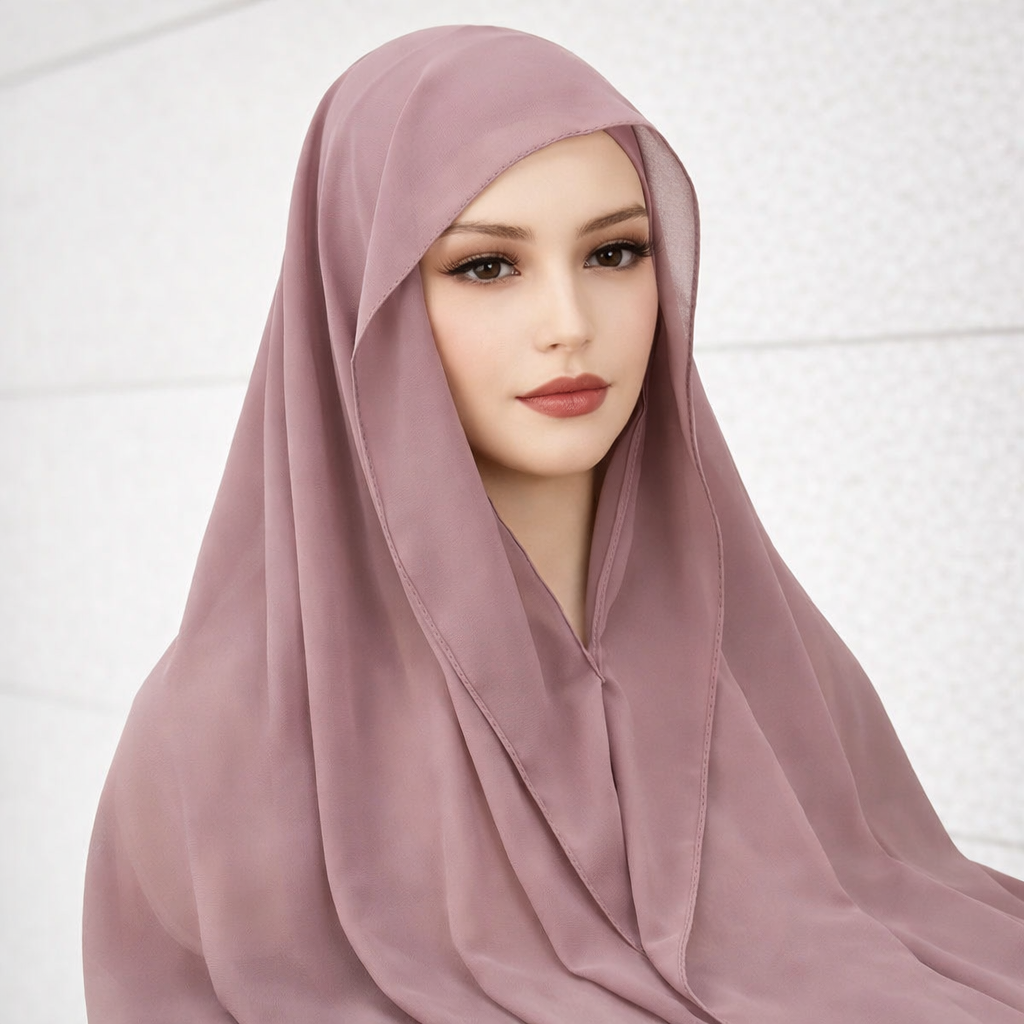 Premium Chiffon Hijab with Magnetic Undercap
