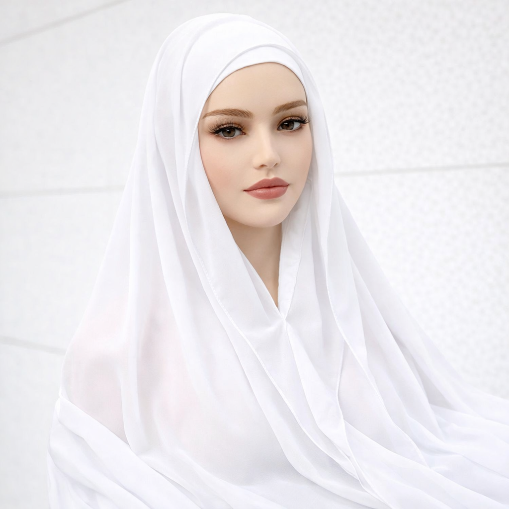 Premium Chiffon Hijab with Magnetic Undercap