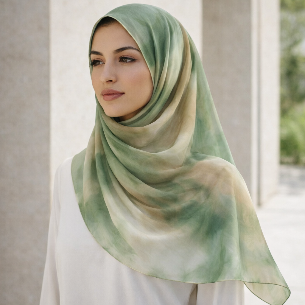 Watercolour Floral Modal Hijab Scarf Lightweight Shawl