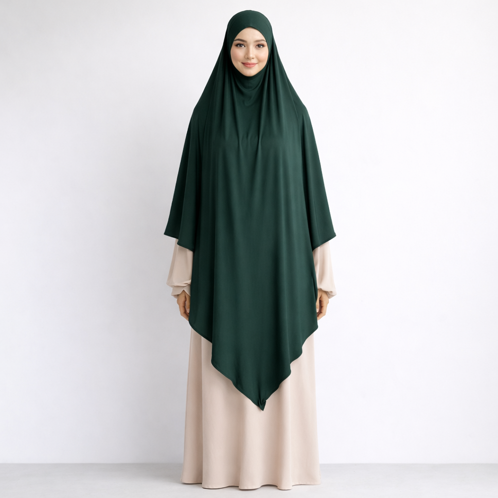 Premium Cotton Jersey Khimar Prayer Hijab