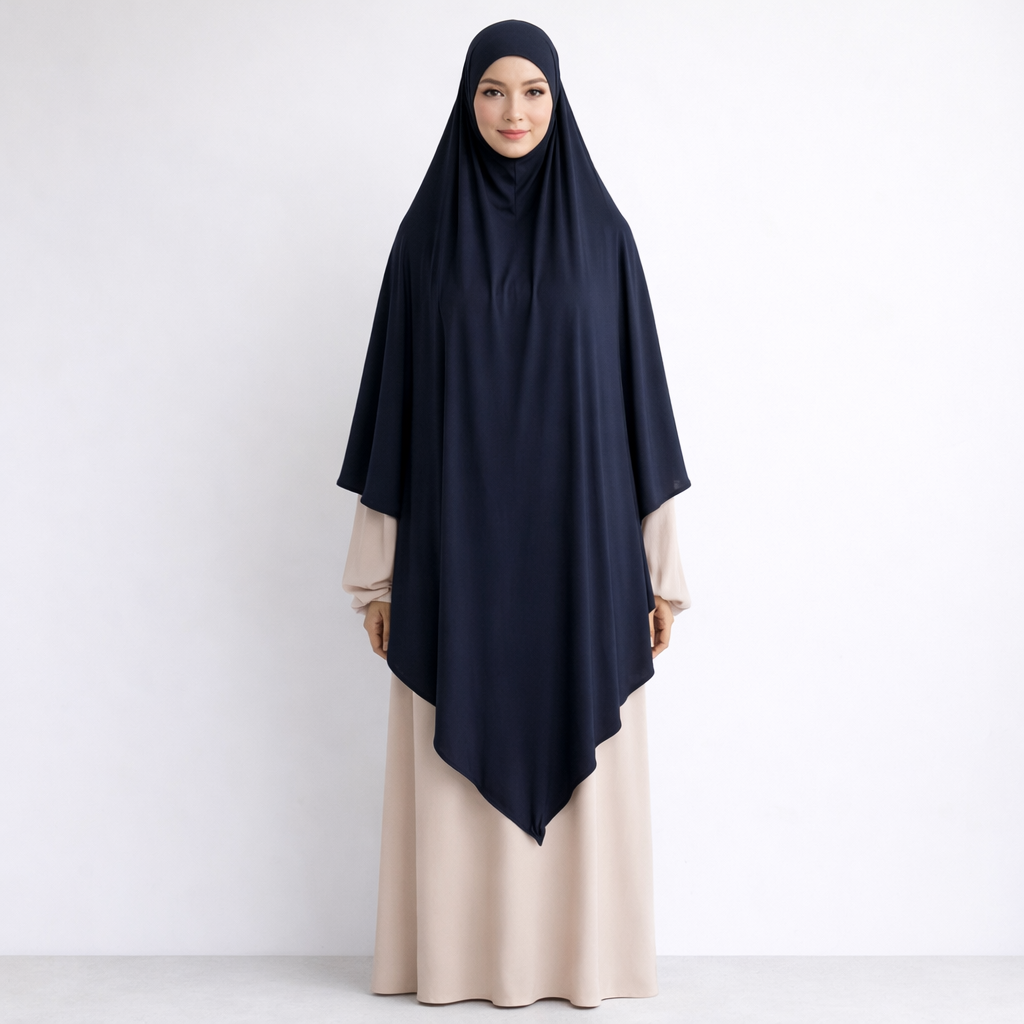 Premium Cotton Jersey Khimar Prayer Hijab