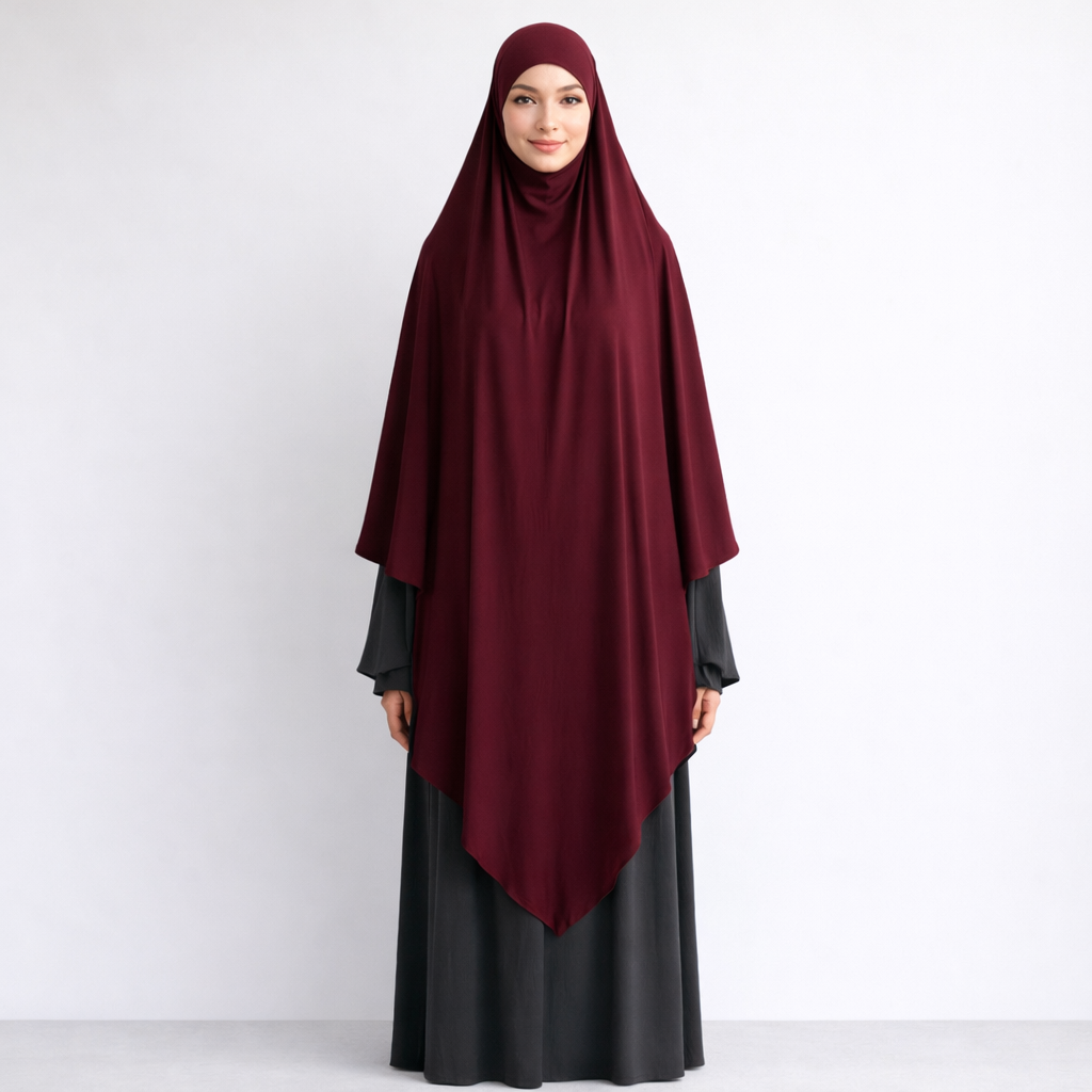 Premium Cotton Jersey Khimar Prayer Hijab