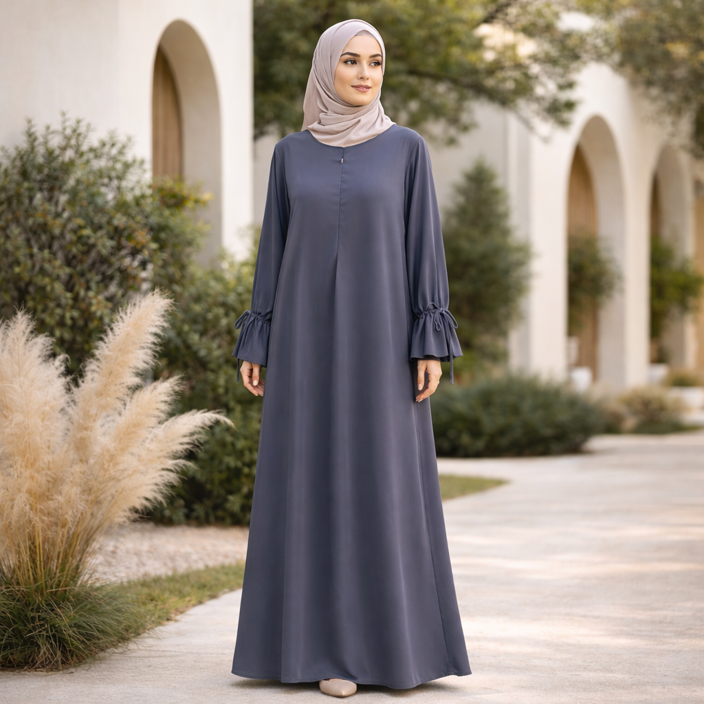Elegant Modest Abaya Maxi Dress for Women
