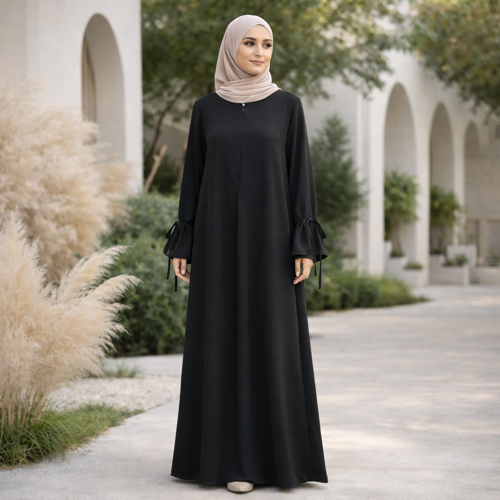 Elegant Modest Abaya Maxi Dress for Women