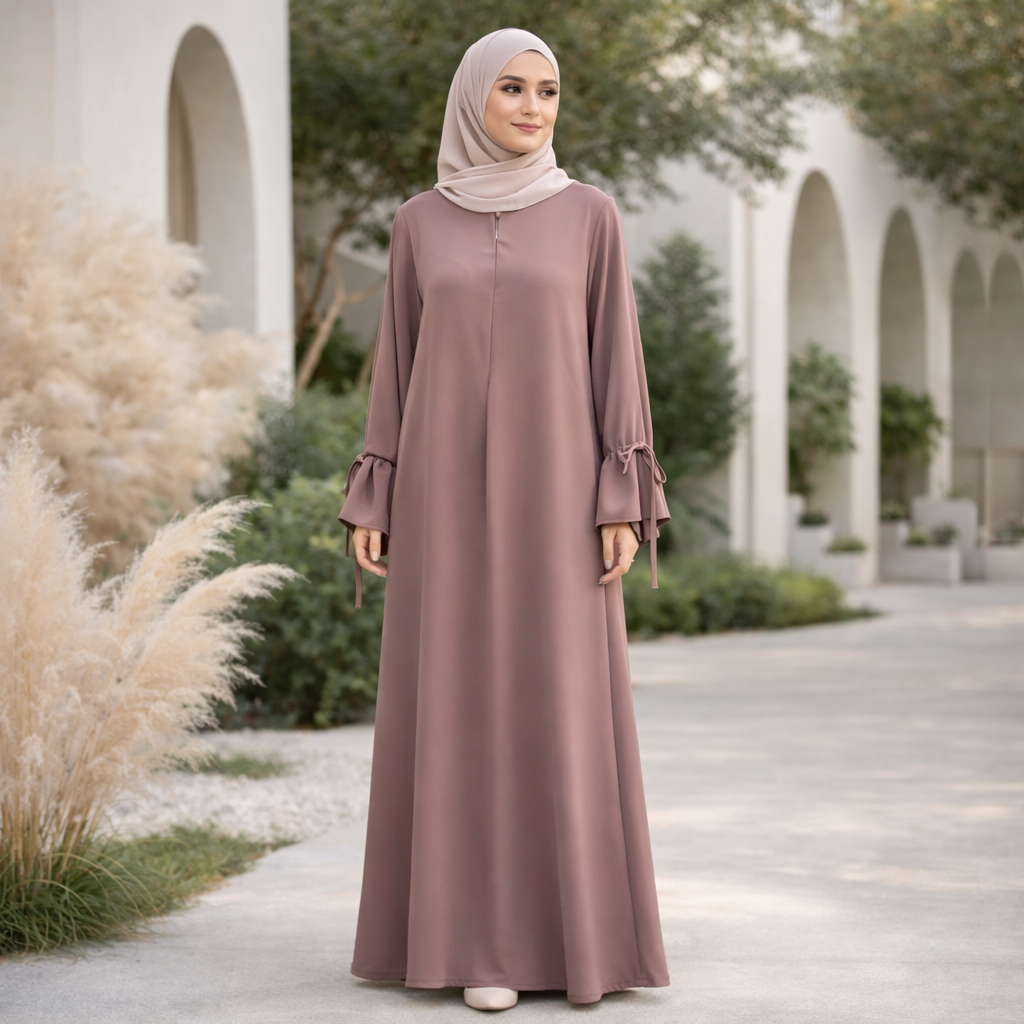 Elegant Modest Abaya Maxi Dress for Women