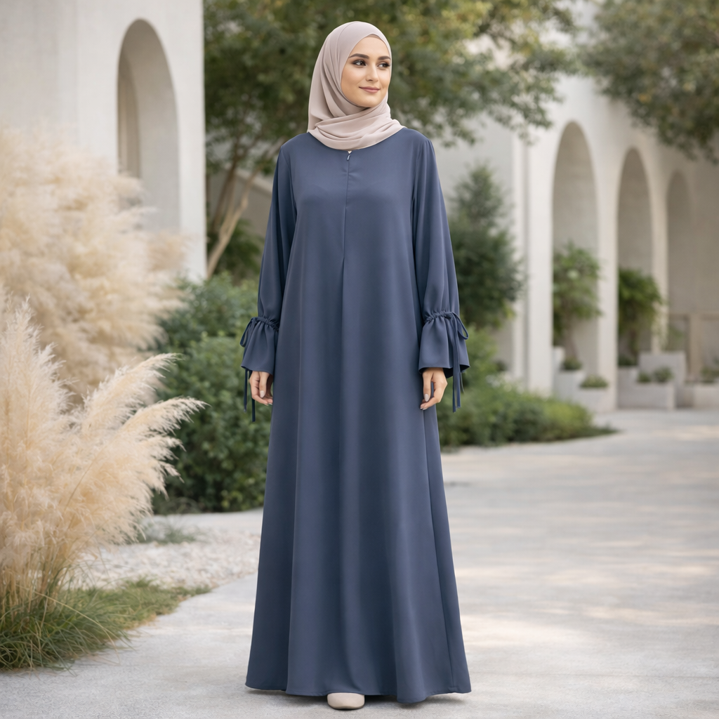 Elegant Modest Abaya Maxi Dress for Women