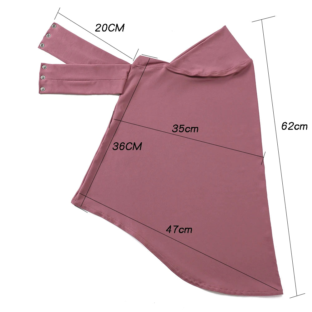 Instant Jersey Hijab Undercap – Soft Stretch Full Cover Turban with Snap Closure