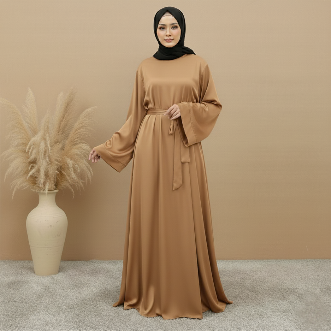 Elegant Islamic Abaya Maxi Dress for Women